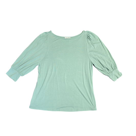 Matalan Turquoise Green 3/4 Sleeve Top Size 10 Everyday 