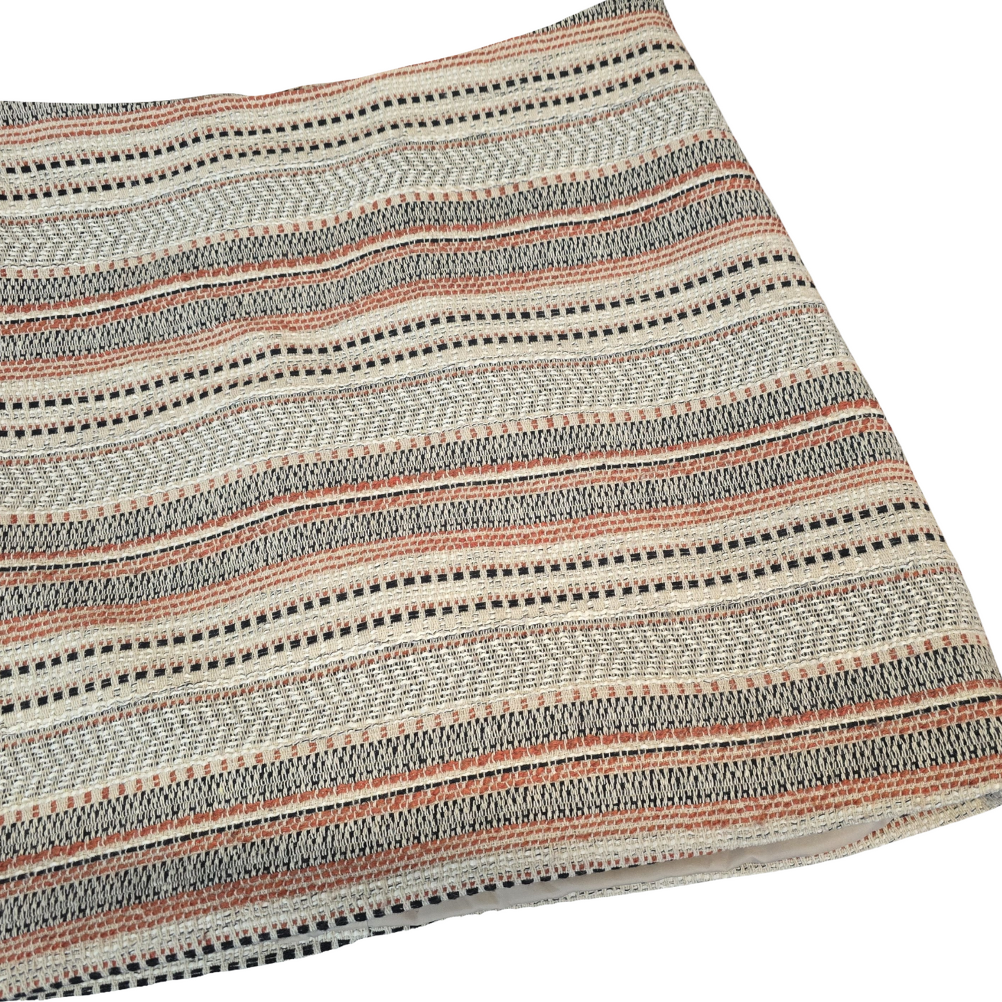 Primark Orange, Black & Beige Knit Mini Skirt – Size 10 – Lined