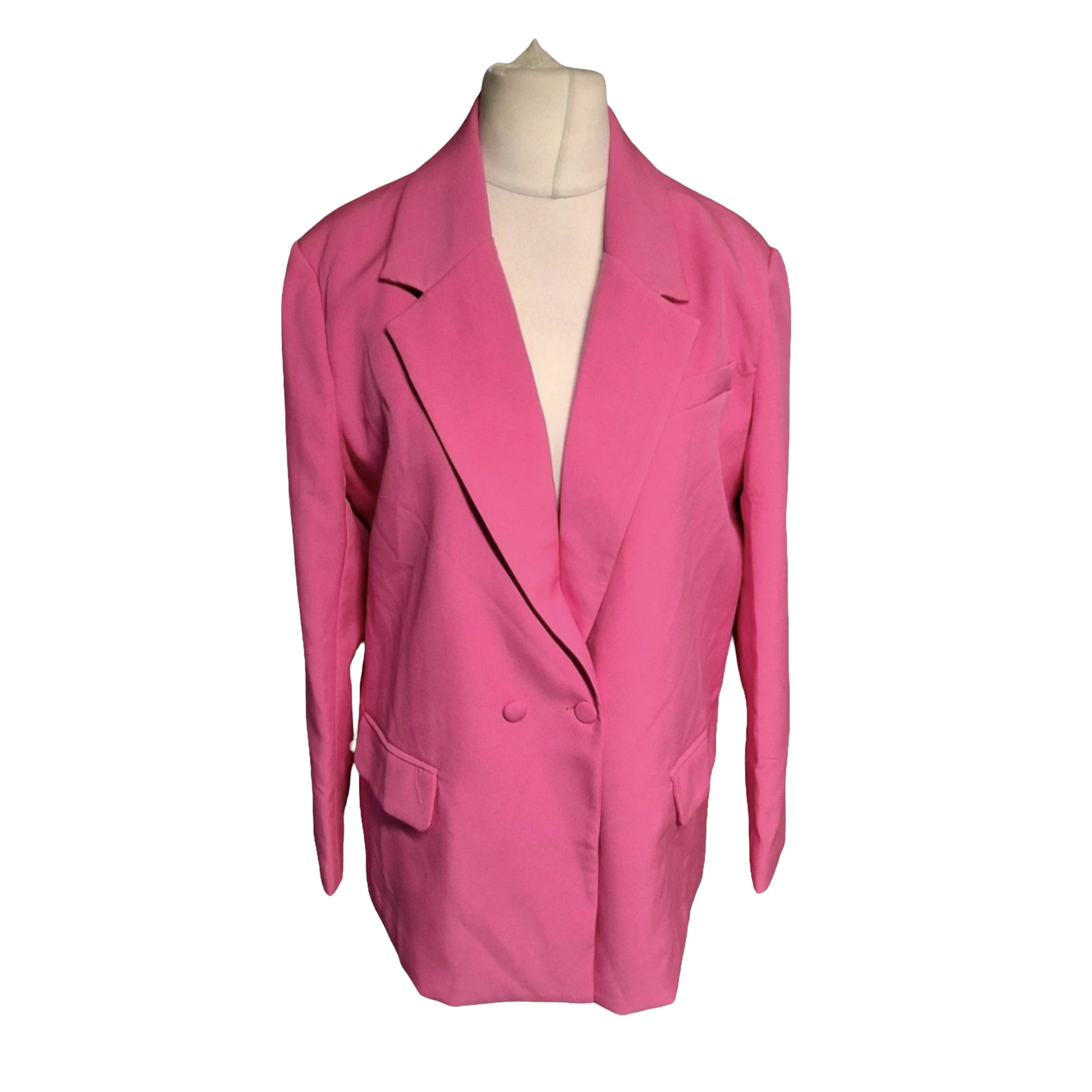 Missguided Bright Pink Oversized Blazer – Size 8 – NWT