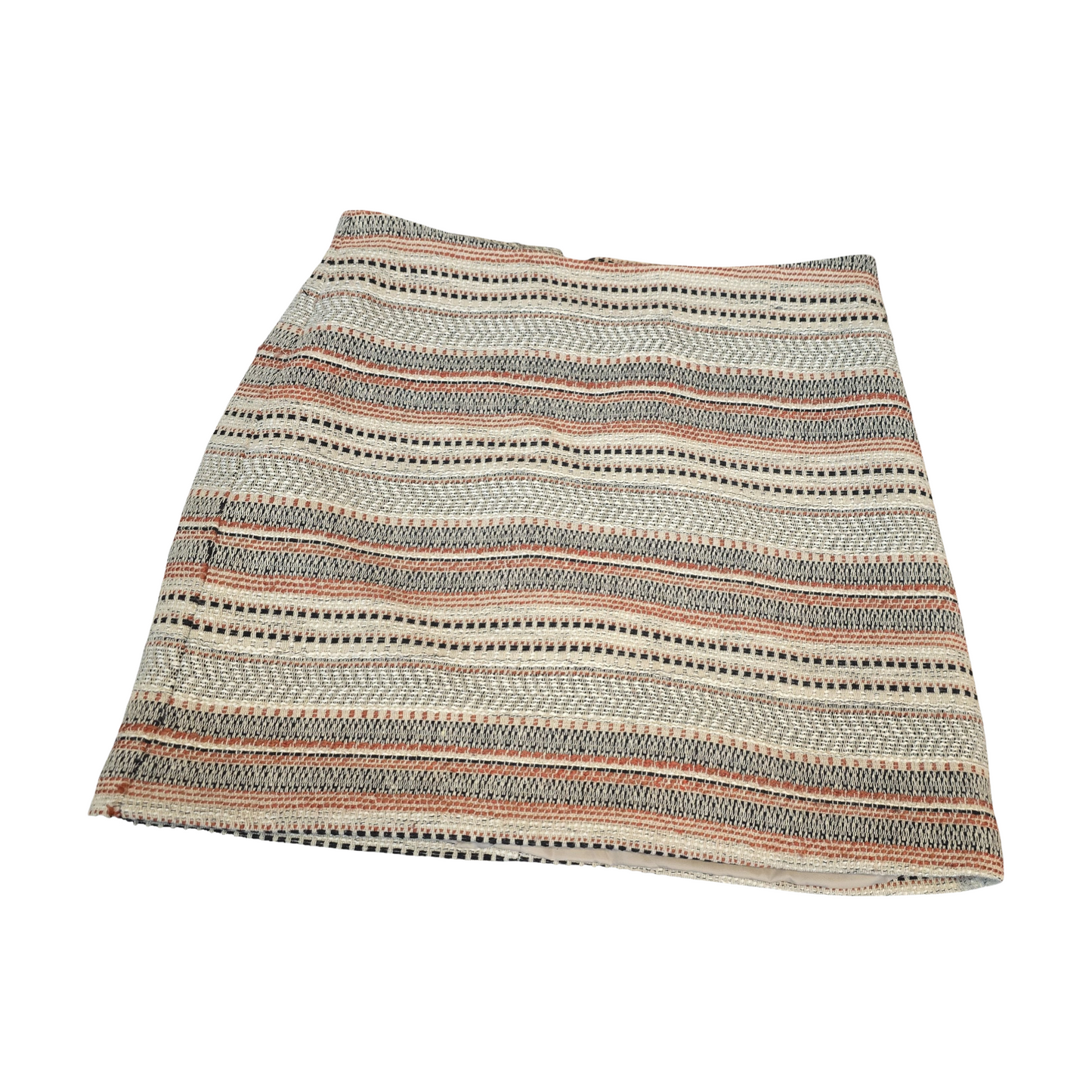 Primark Orange, Black & Beige Knit Mini Skirt – Size 10 – Lined