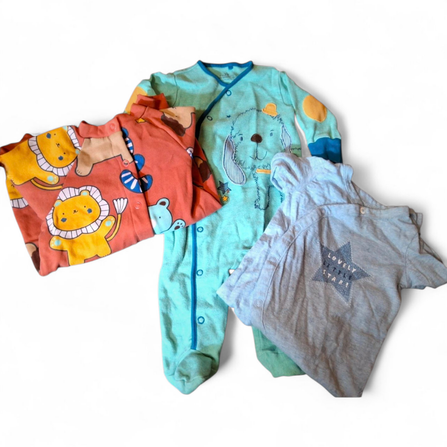 Baby Sleepsuit Bundle – NB & 0–3 Months – Next & Mothercare Boys
