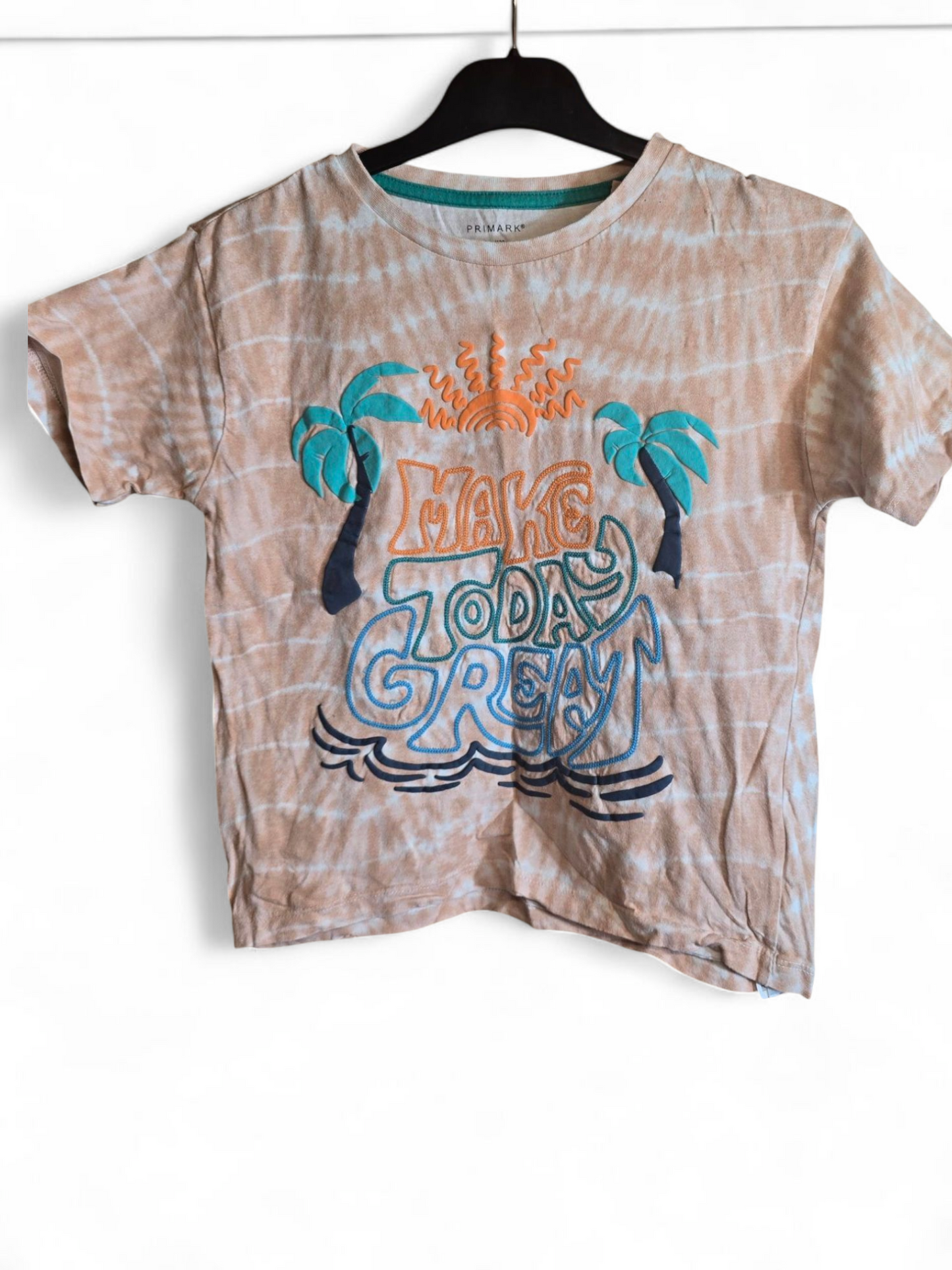 Primark Boys Orange Tie-Dye T-Shirt | Age 7 Years | Summer Kidswear