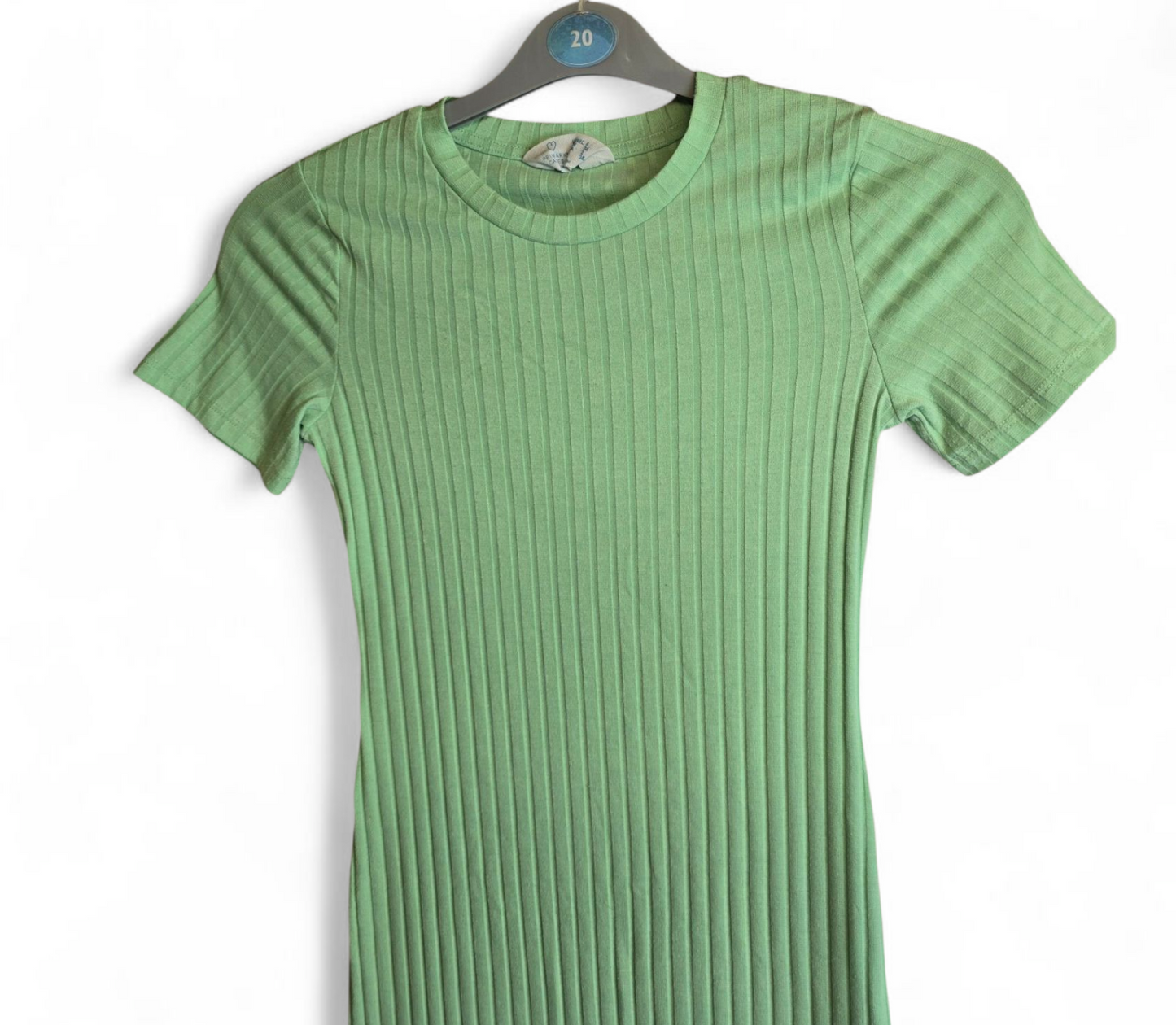 Primark green short sleeved t-shirt dress size 6