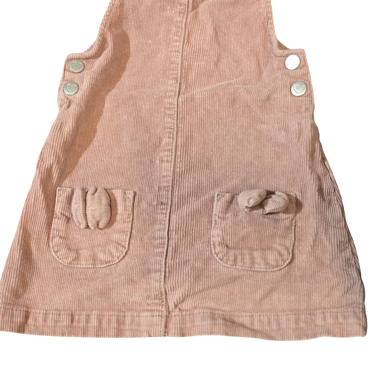 George Pink Corduroy Pinafore Dress – Girls 18-24 Months – 100% Cotton