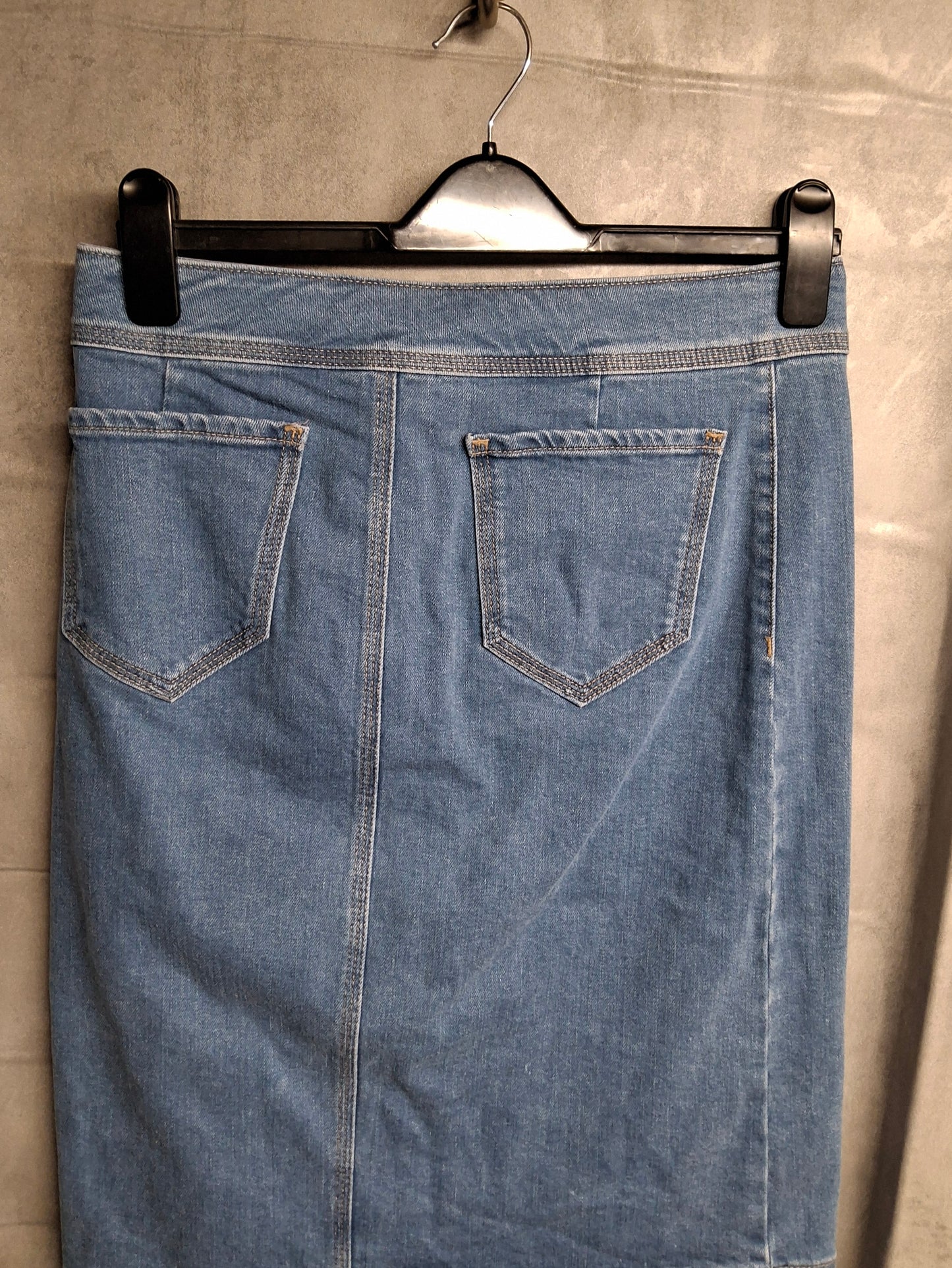 Tu Knee Length Denim Skirt with Front Buttons – Size 10 – NWT