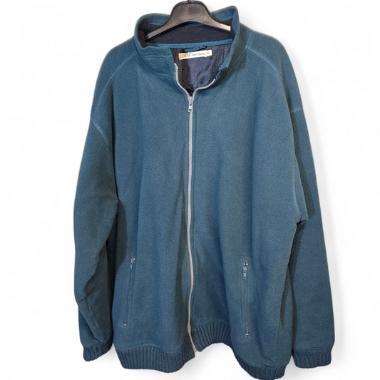 EWM Men’s Teal Green Fleece Jacket – Zip Pockets, XL