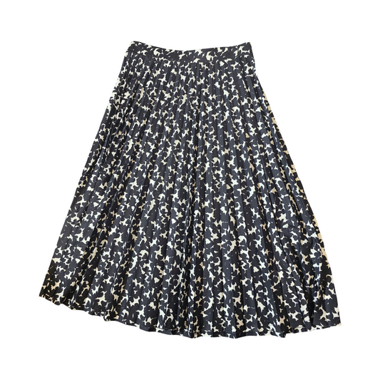 M&S Monochrome Pleated Midi Skirt – Size 10