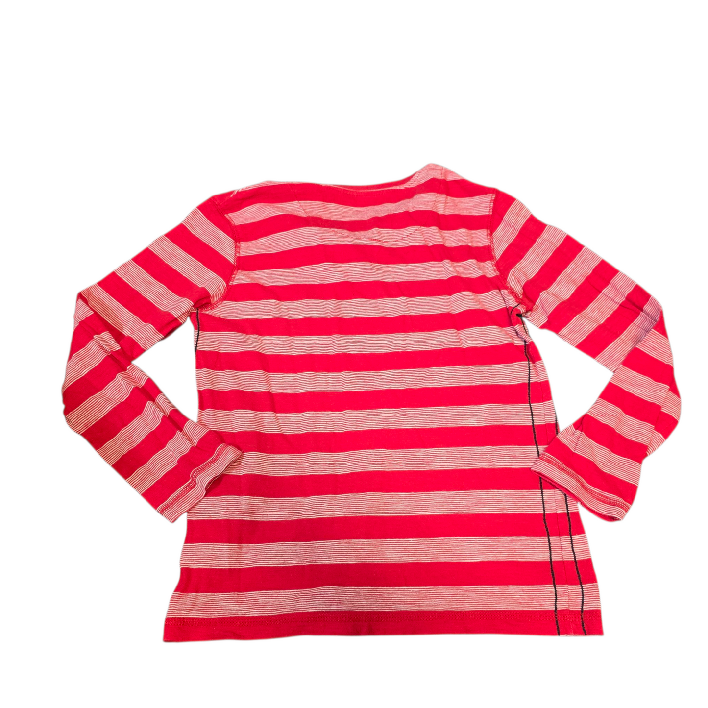Tu Red & White Striped Long Sleeve Tee – Age 8 Years – 100% Cotton Boys