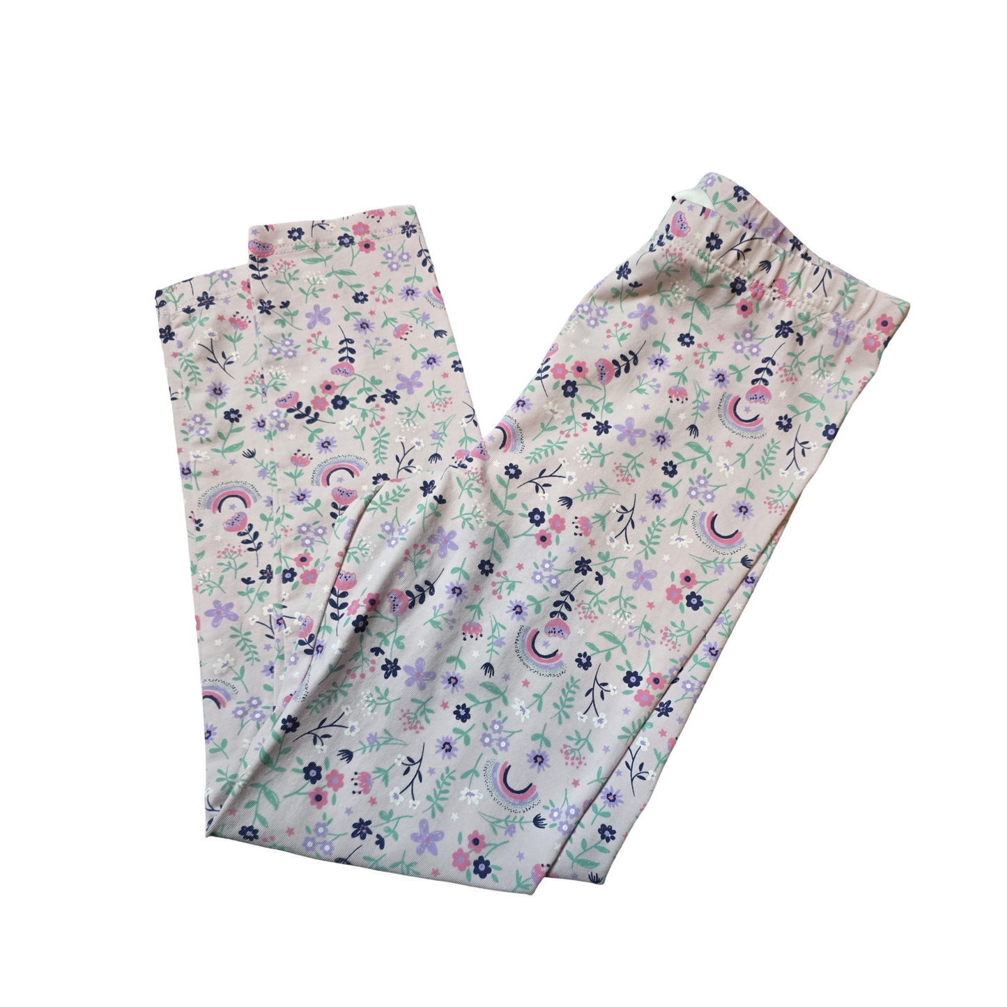Very Girls Pink Floral Leggings – Age 5-6 Years – Cotton Blend