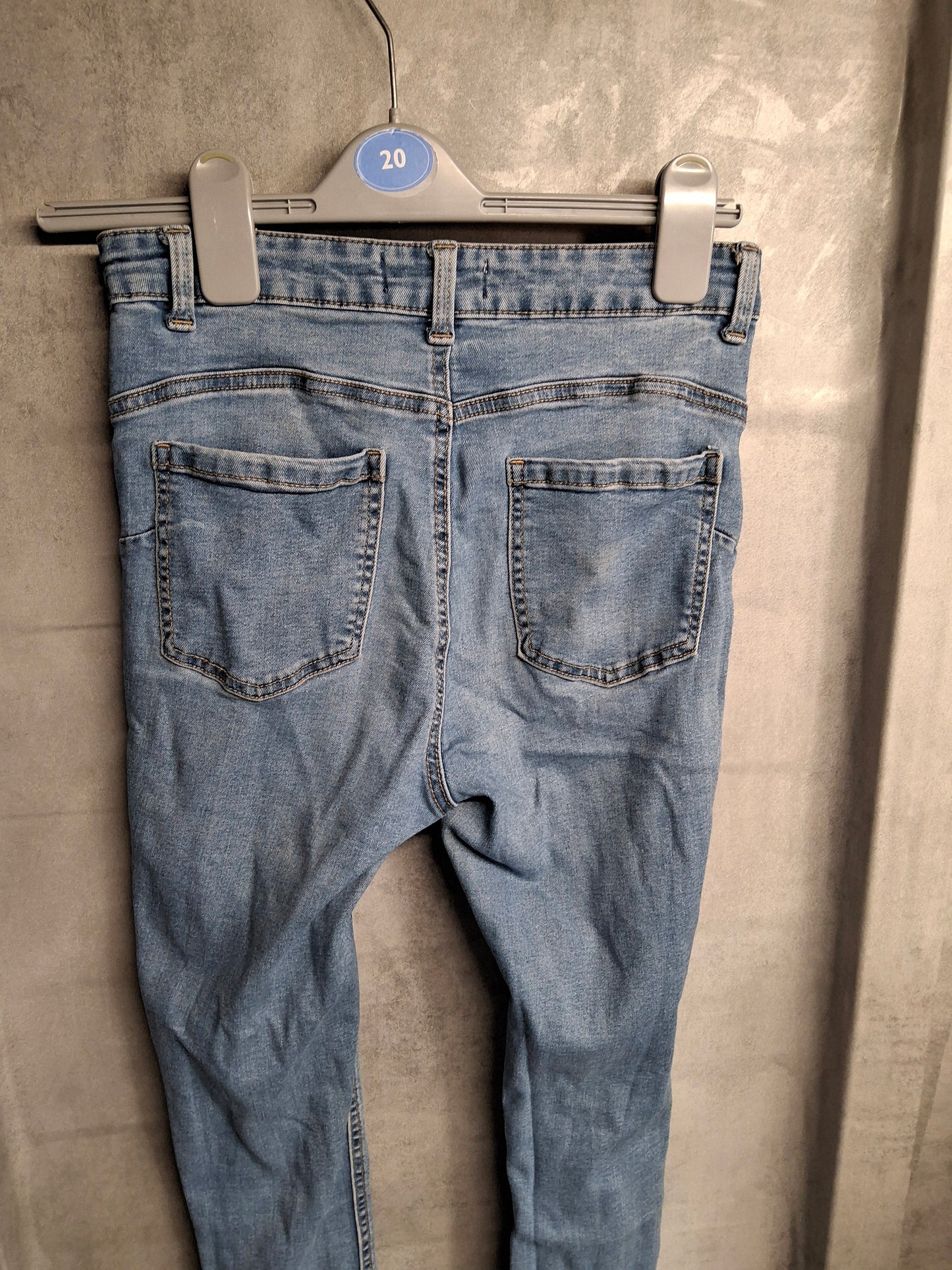 Primark Light Blue High-Waisted Skinny Jeans – Size 10
