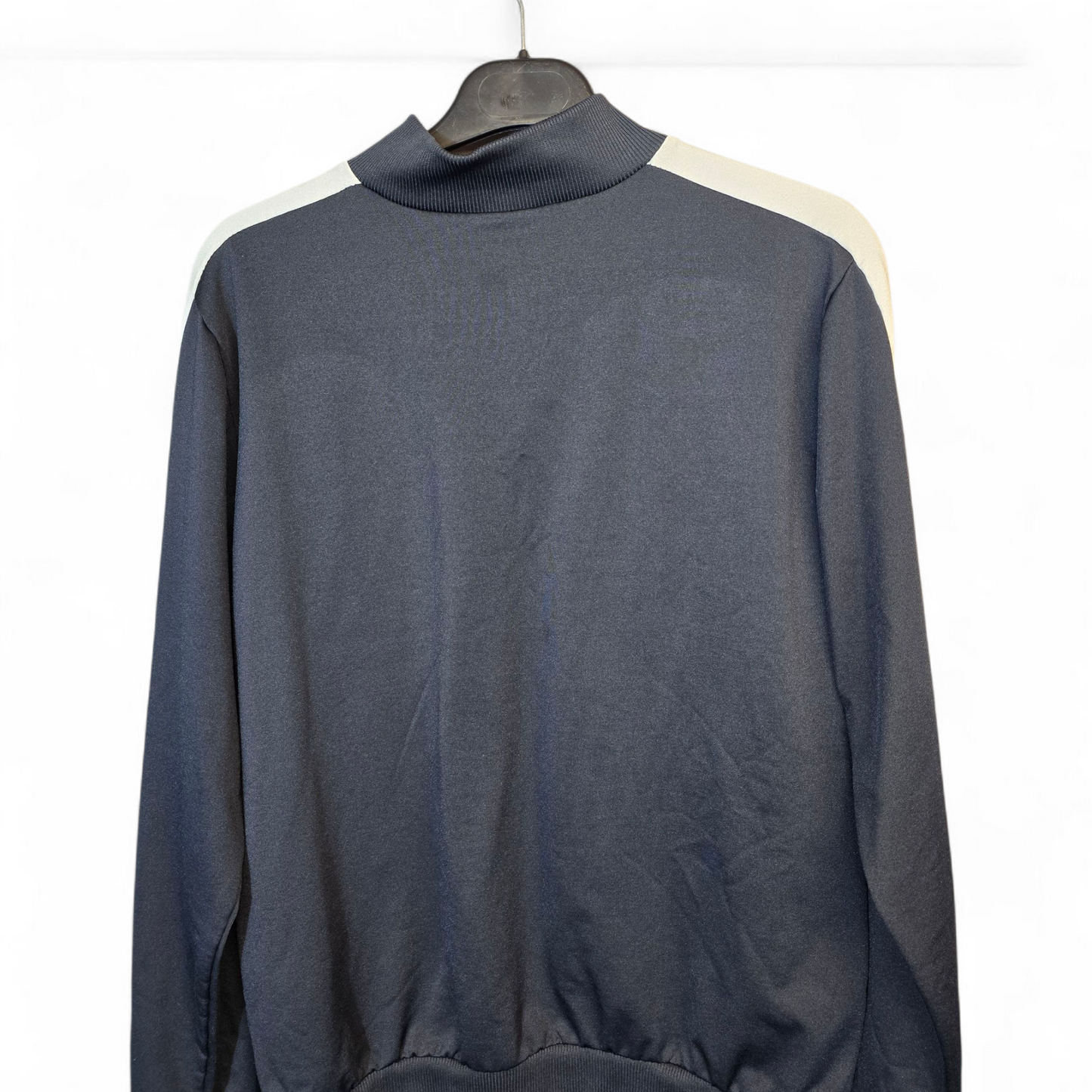 BoohooMAN Black & White 1/4 Zip Jumper – Size M – Polyester