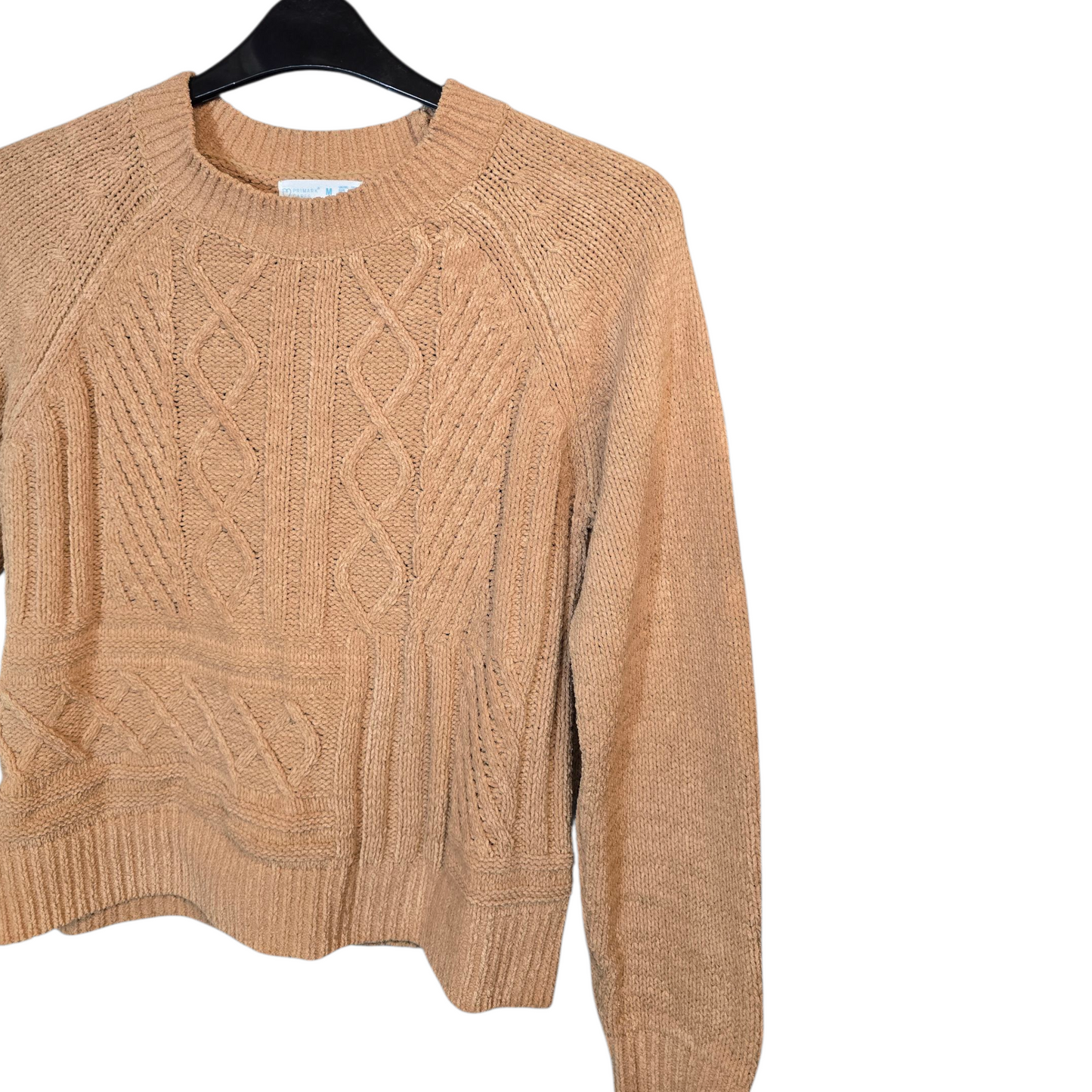 Primark Beige Knitted Jumper – Waist Length – Size M (size 12/14)