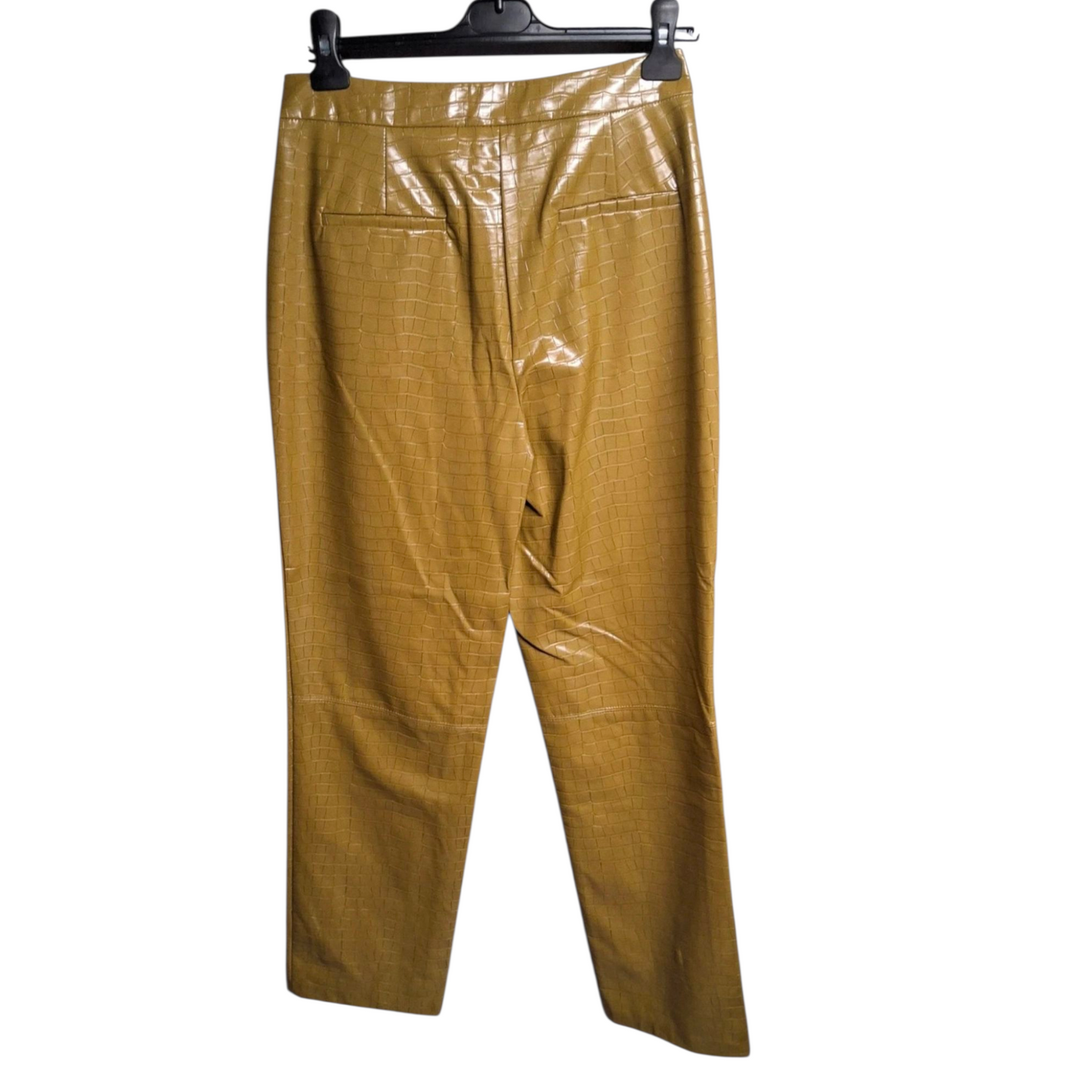 Primark Olive Green Croc-Effect Faux Leather Trousers – Size 12 – NWT