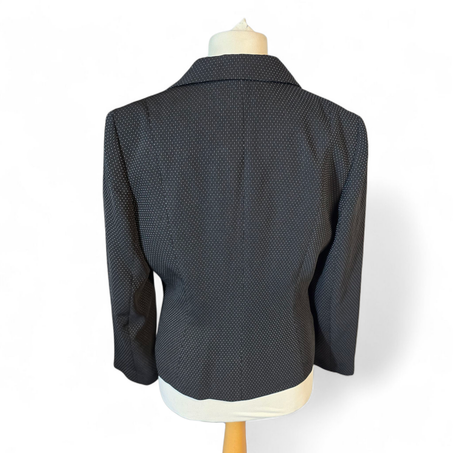 Precis Black & White Polka Dot Blazer – Size 12 – Tailored Fit