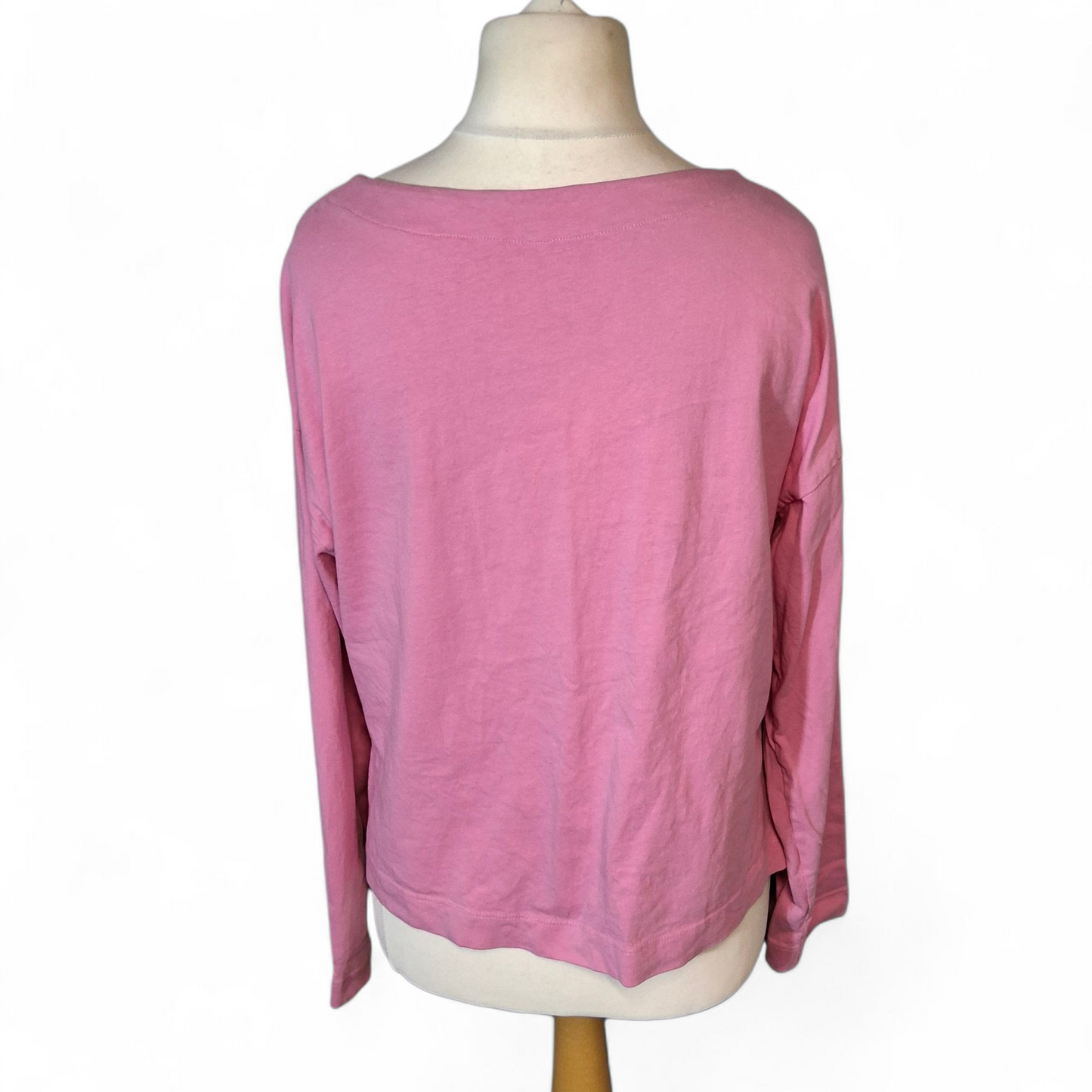 Matalan Pink Long Sleeved T-Shirt – Size M (UK size 12/14) – 100% Cotton