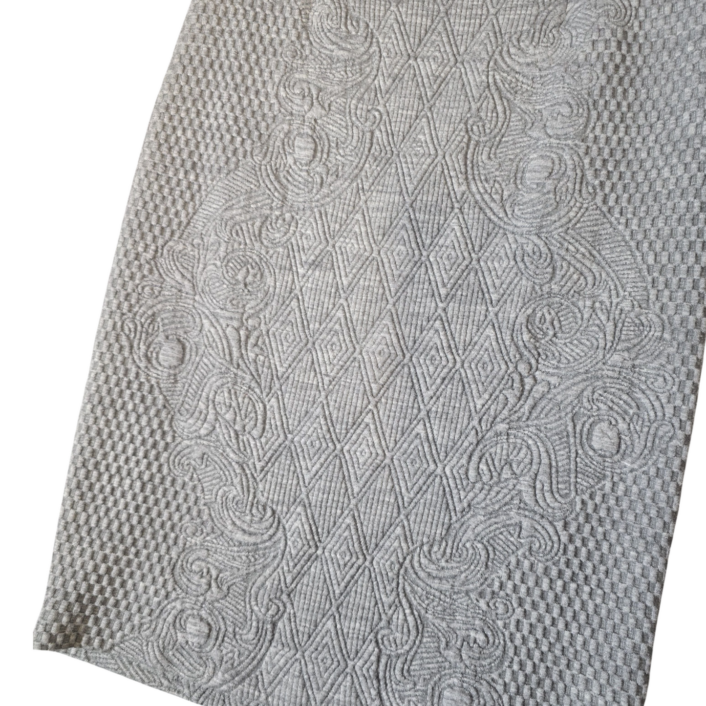 Laura Ashley Grey Knitted Skirt | Size 10 | Lined | Wool Blend