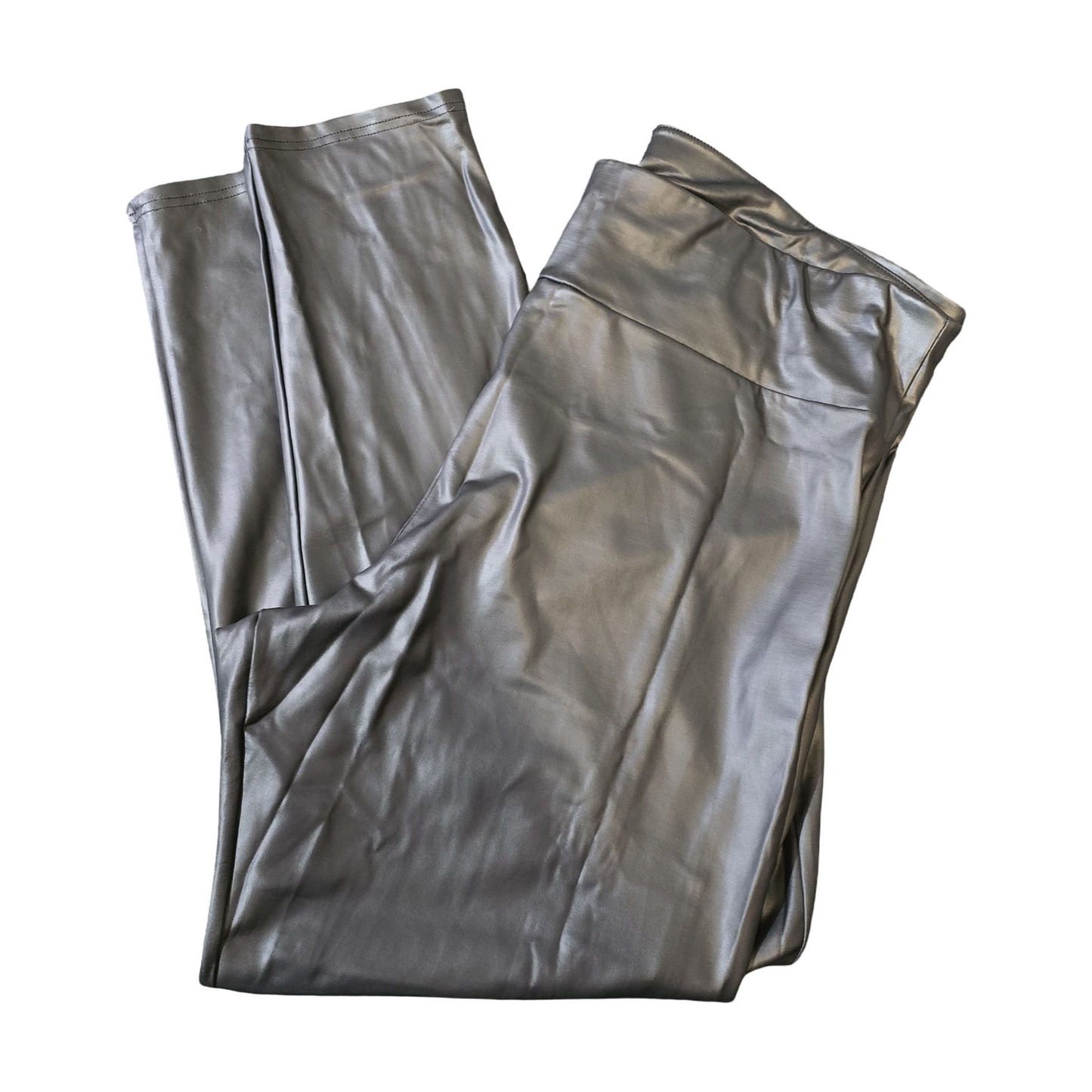 Live Unlimited Black PVC High-Waist Skinny Leggings – Size 28