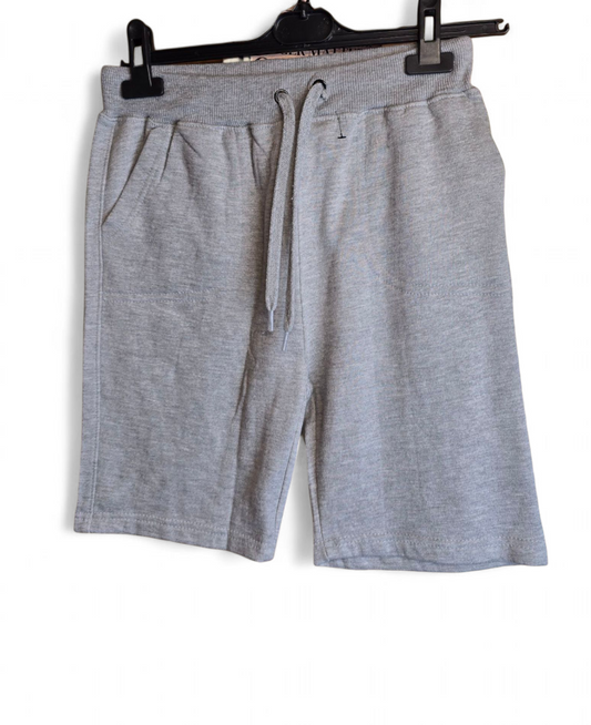 GW Fashion Grey Boys Shorts Age 13 – Elastic Waist, Drawstring, Pockets, Comfy & Casual