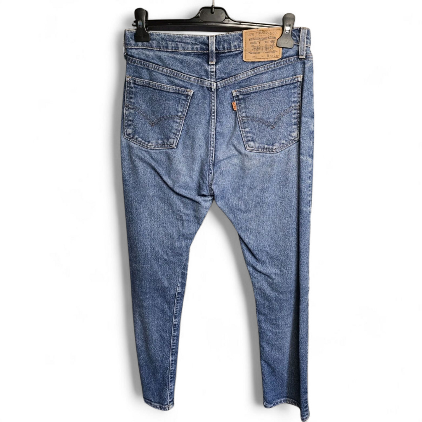 Men's Levi 805 1996 Orange Tab Blue Straight Leg Jeans Size W32 L30