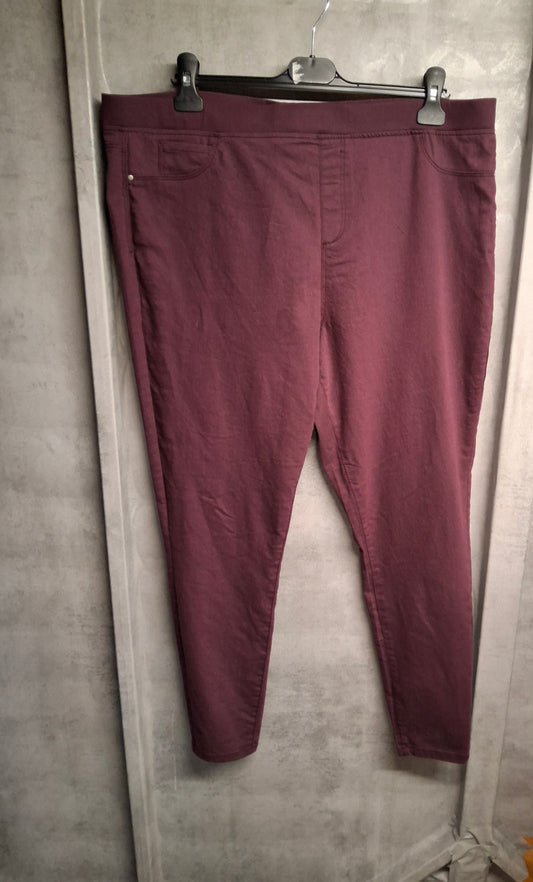 Pep & Co Purple Jeggings – Size 18 – Comfy Enough for Couch Days, Cute Enough for Outside