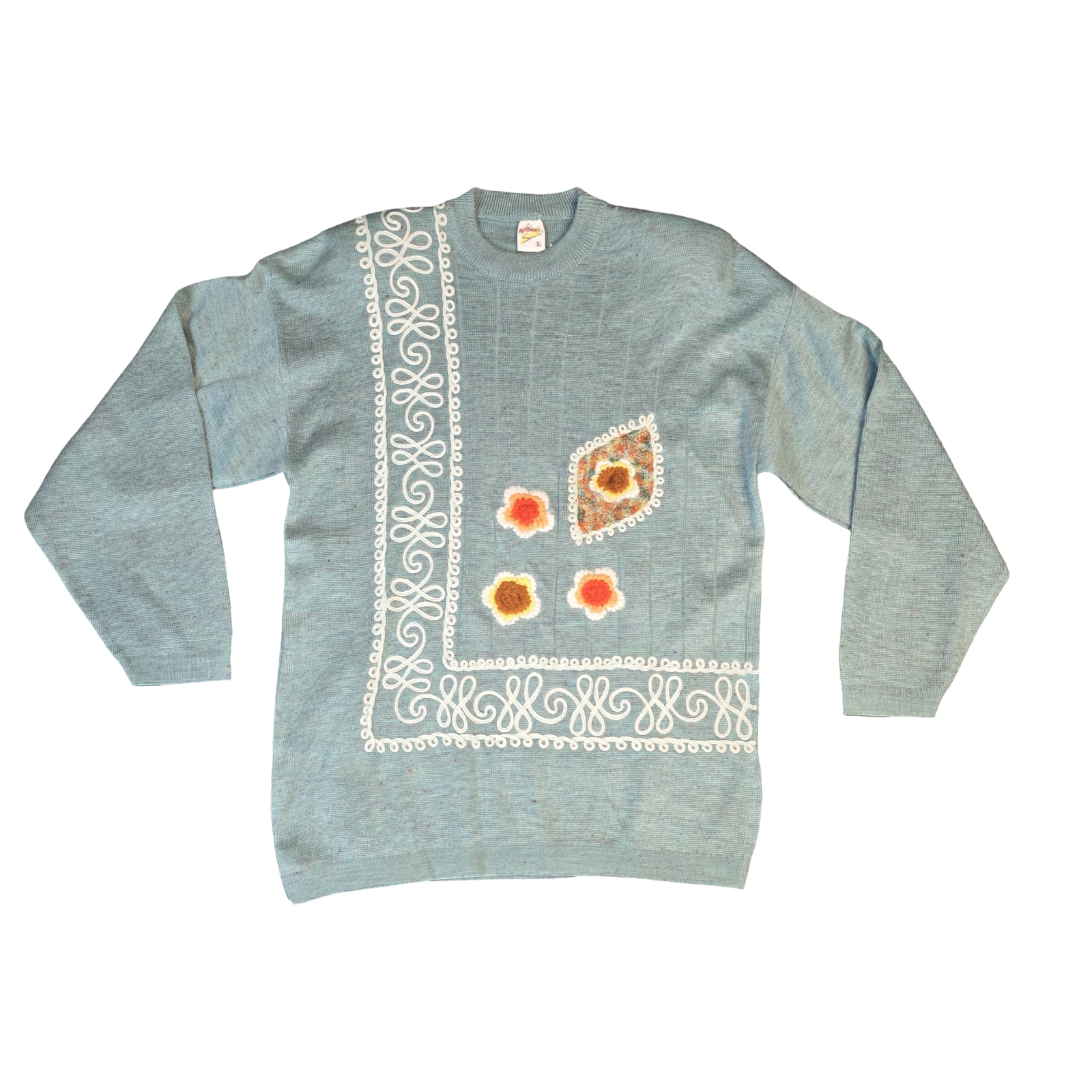 Nermin Jumper Turquoise Knit Shoulder Pads Vintage 80s-90s 