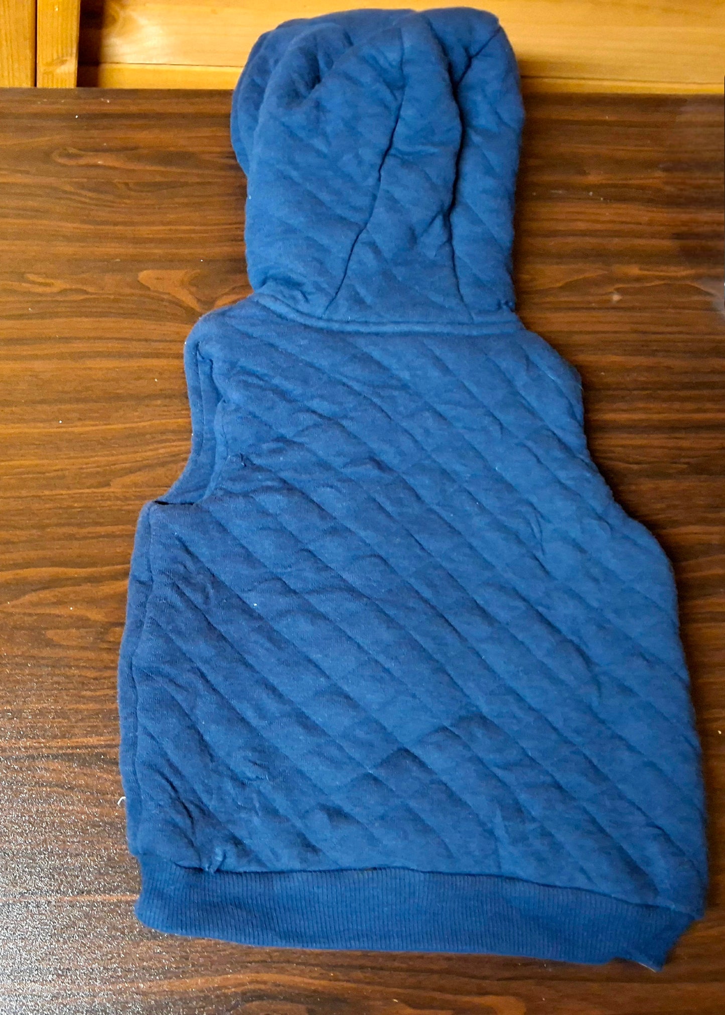 F&F Navy Padded Gilet – Boys 6–9 Months – Cotton & Polyester – Hooded Zip Up