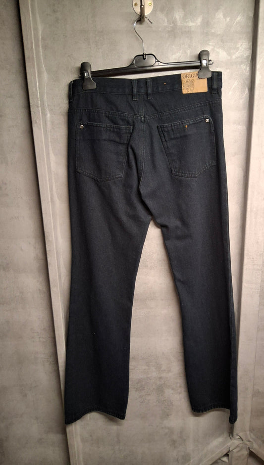 Original Denim Dark Wash Flared Jeans – Size 10L – Y2K Low Rise Retro