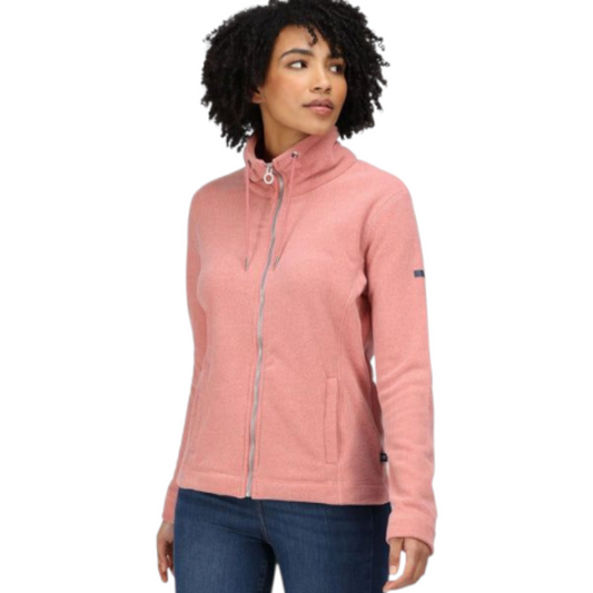 Regatta Light Pink Zip-Up Lightweight Jumper – UK size 12 – Drawstring Collar & Pockets
