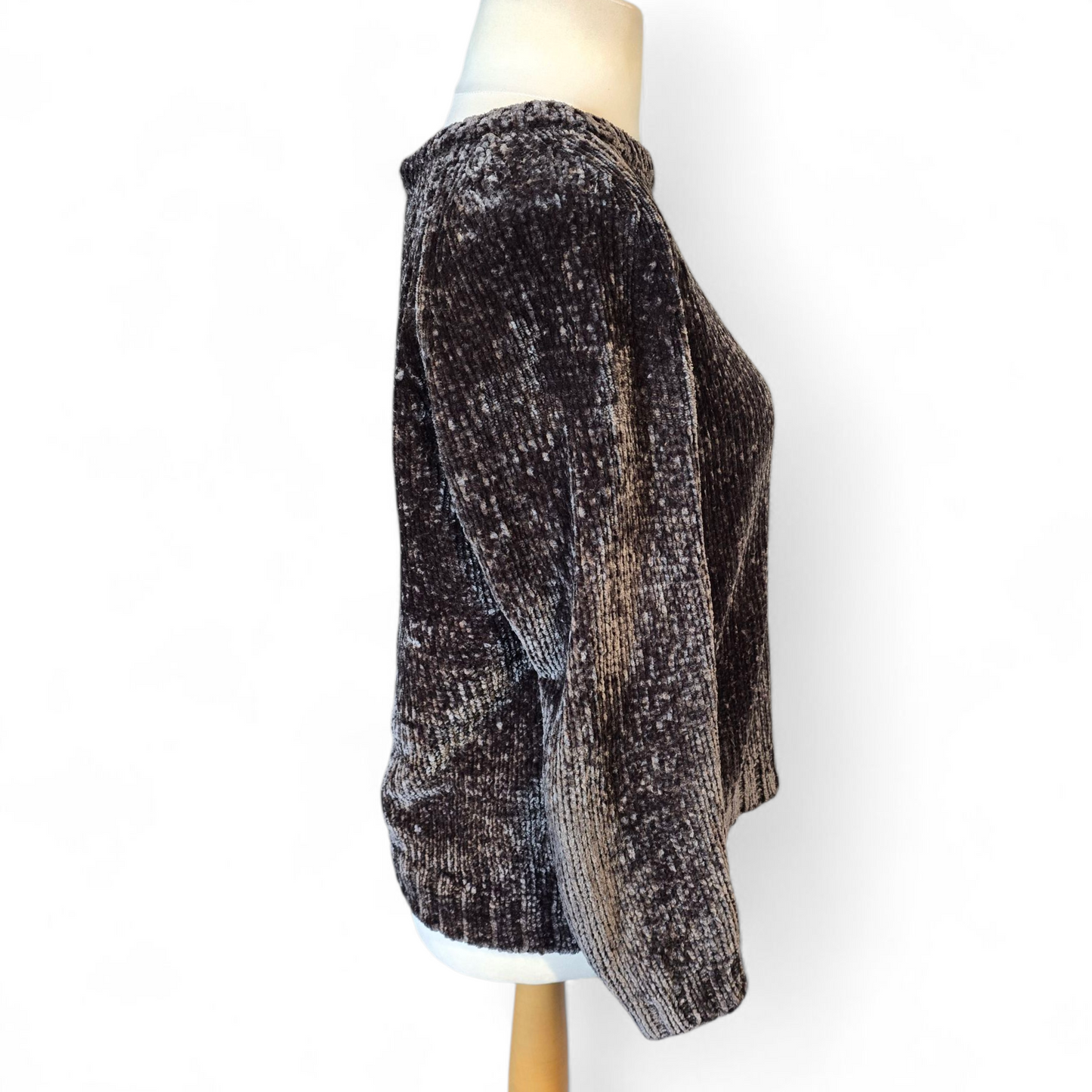 Next Dark Grey Velvet Jumper – Size Small (UK size 8/10)