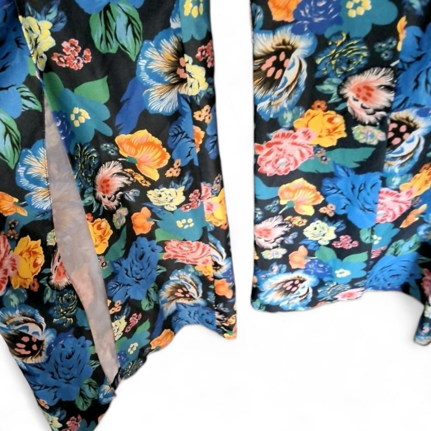 Topshop Bold Floral Strapless Jumpsuit – Size 8, Corset Top, Flared Leg with Front Slit