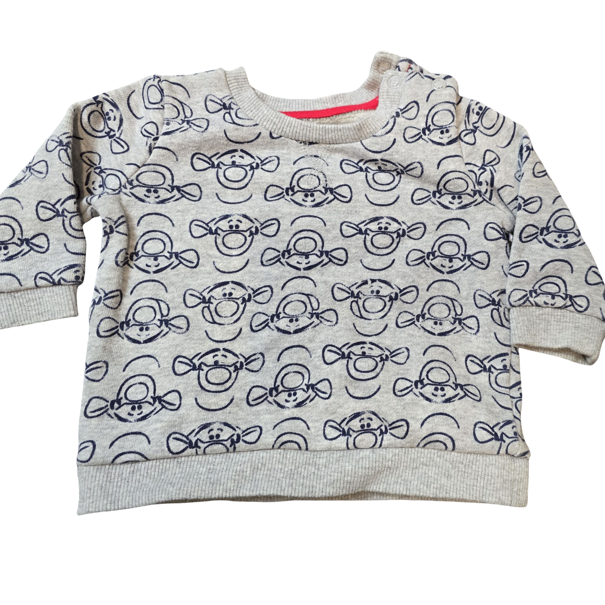 George Boys Grey Jumper – 3–6 Months – Cotton & Polyester