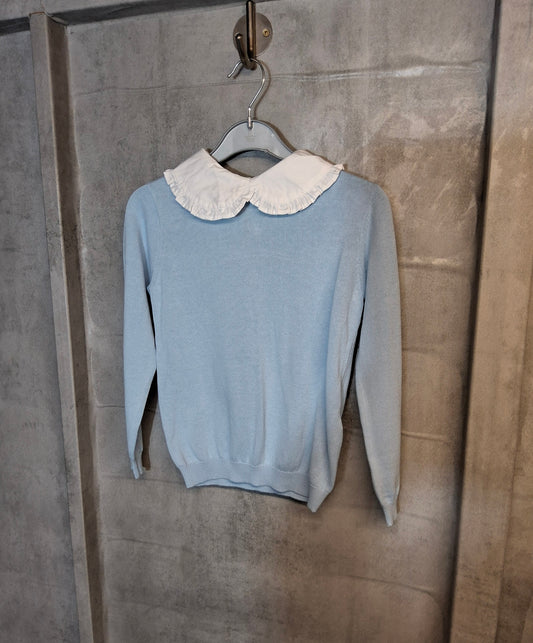 Primark Blue Girls Jumper – Age 6-7 Yrs – 100% Cotton – NWT
