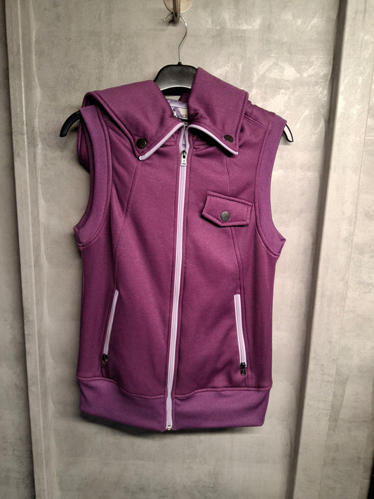 Burton Purple Hooded Sleeveless Gilet – Size Small (Fits 8-10)