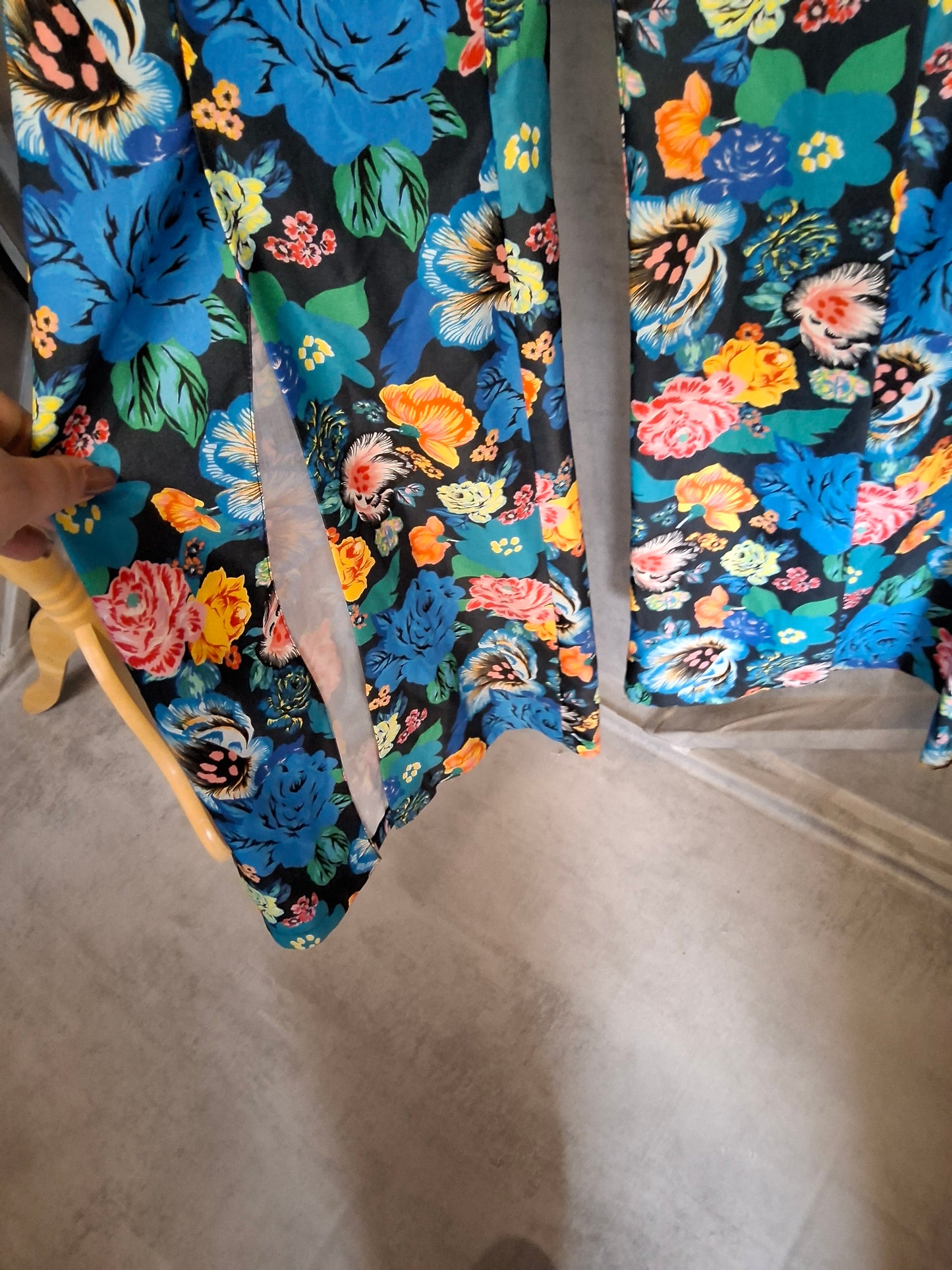 Topshop Bold Floral Strapless Jumpsuit – Size 8, Corset Top, Flared Leg with Front Slit