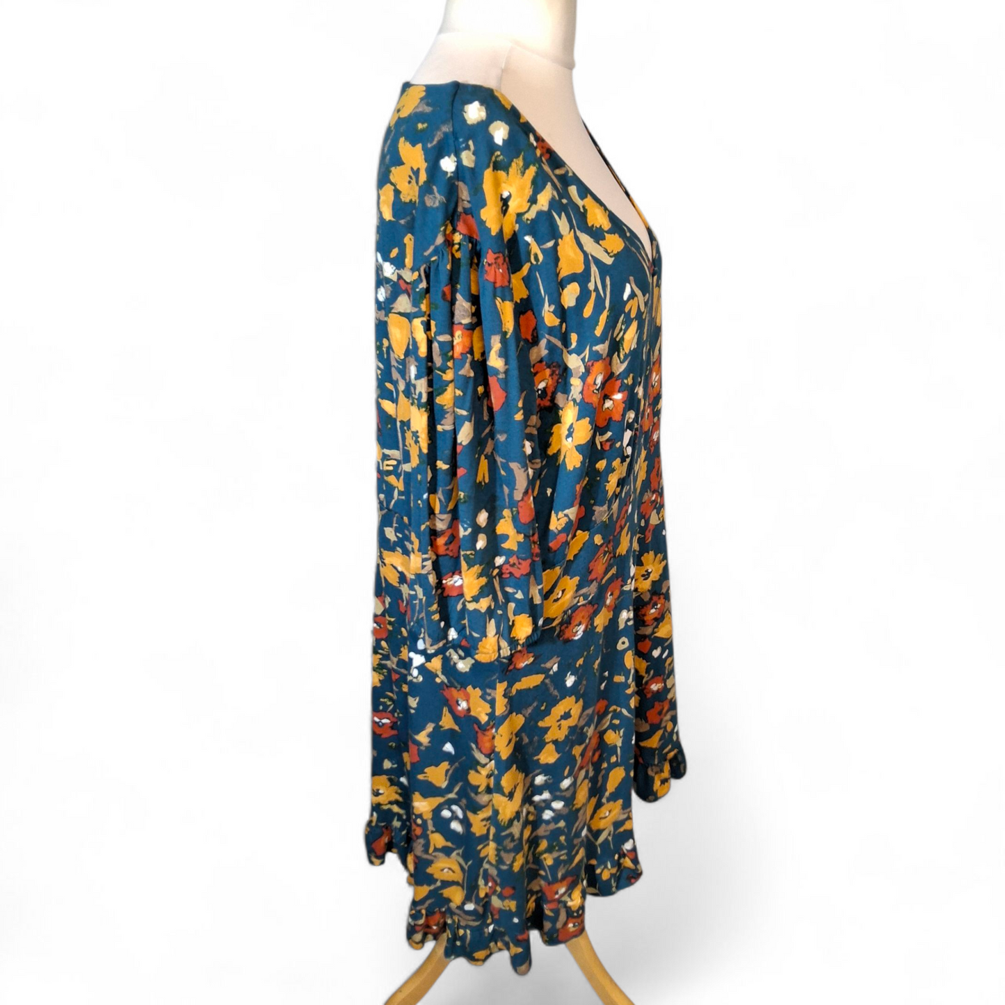 Joe Browns Multicoloured Floral Frilly Midi Dress – Size 22