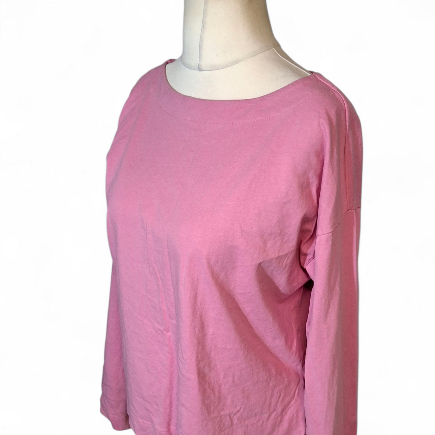 Matalan Pink Long Sleeved T-Shirt – Size M (UK size 12/14) – 100% Cotton