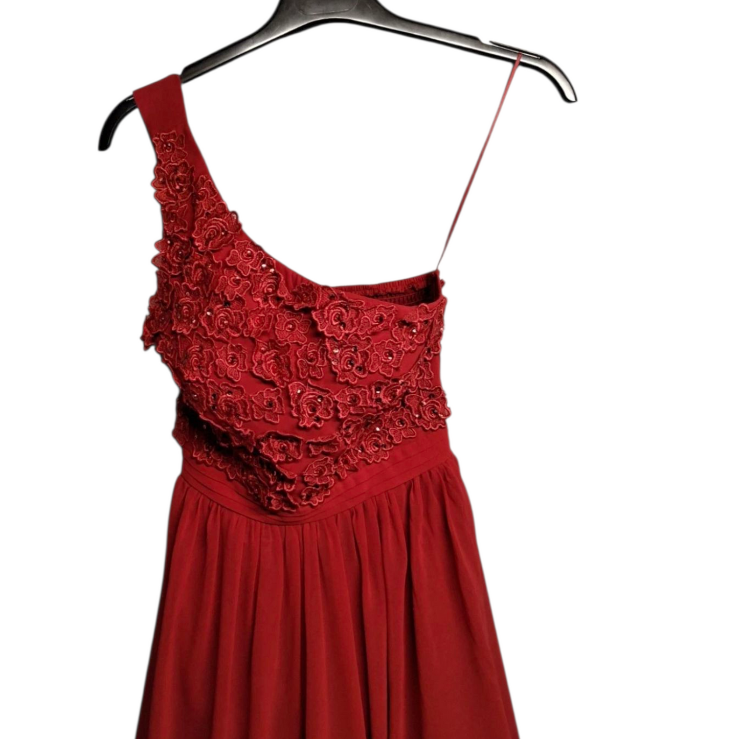 Little Mistress Red One-Shoulder Embellished Mini Dress – Size 6 – NWT