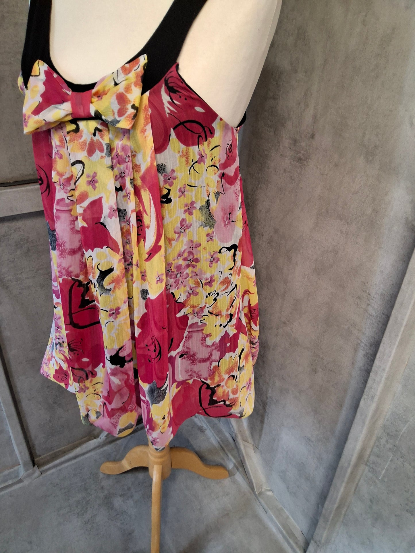 Y2K New Look Multicolour Vest Top | Size 12 | Sleeveless & Stretchy