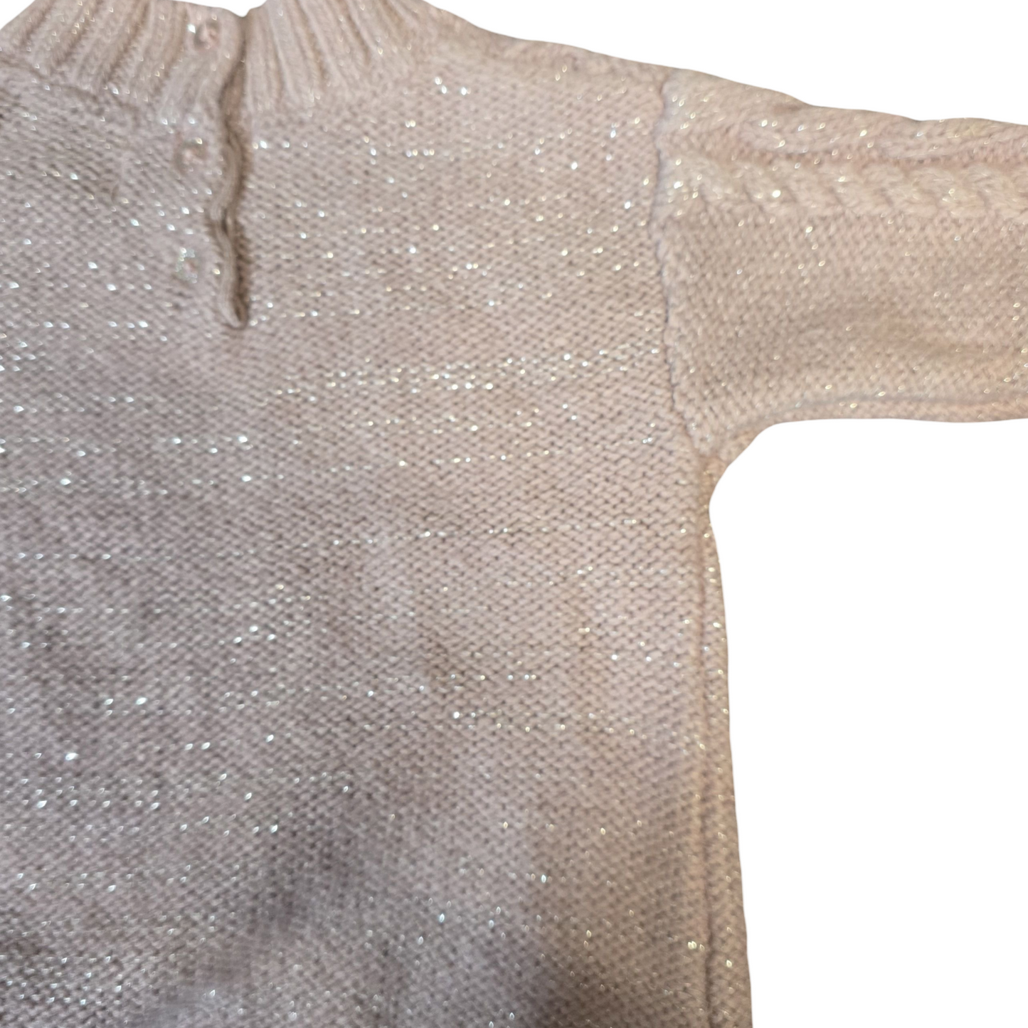 Primark Pink Glitter Jumper Dress – 0–3 Months Girls – Acrylic Blend