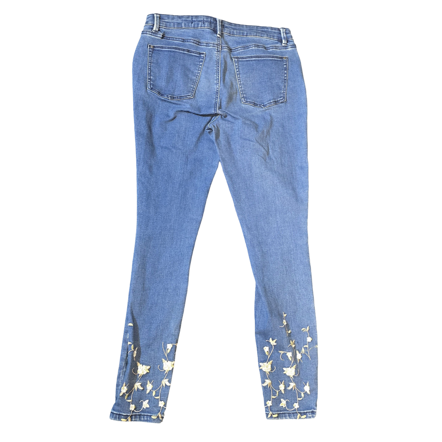 Tu Embroidered Hem High Waisted Skinny Jeans – Size 12 Regular