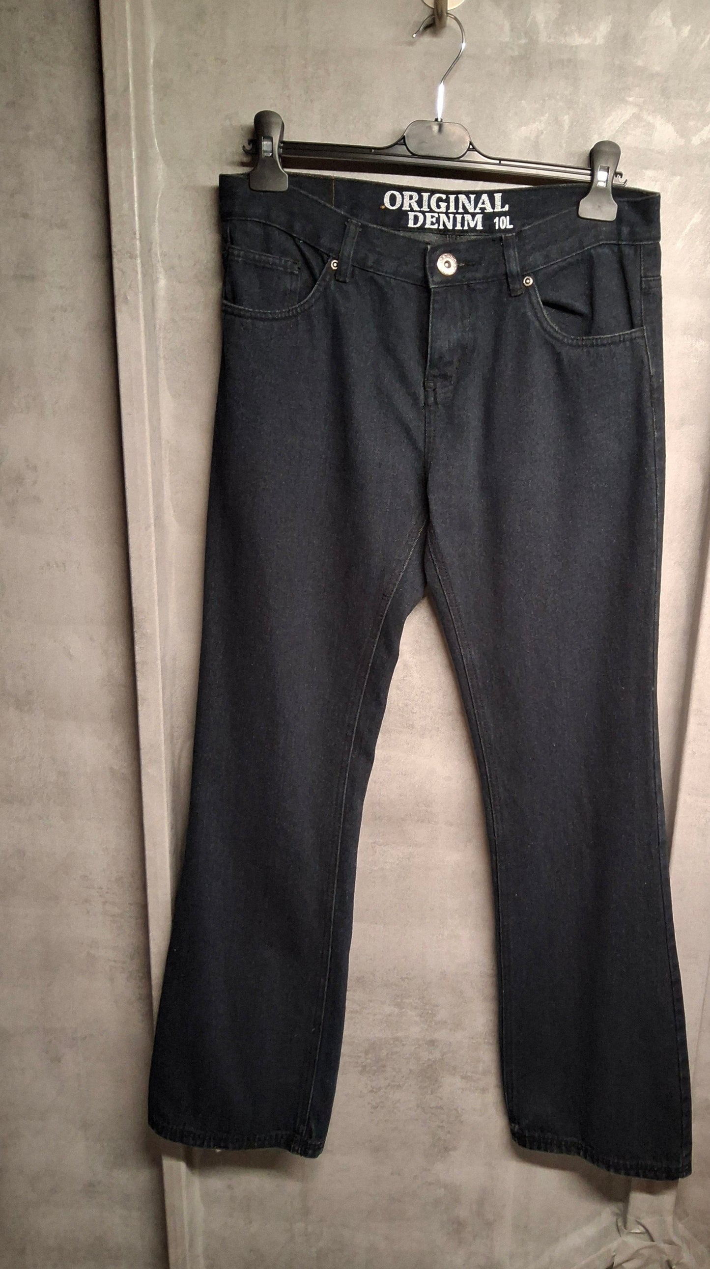 Original Denim Dark Wash Flared Jeans – Size 10L Low Rise