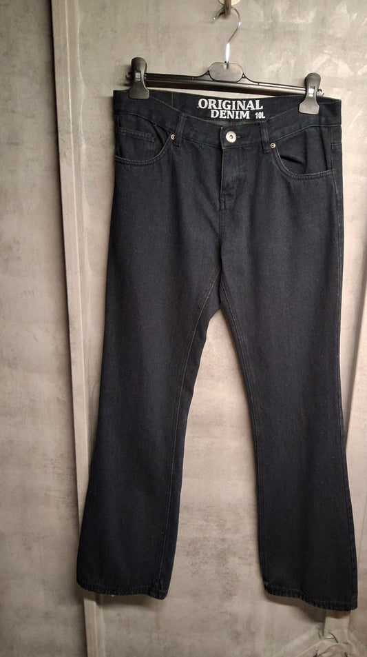 Original Denim Dark Wash Flared Jeans – Size 10L Low Rise