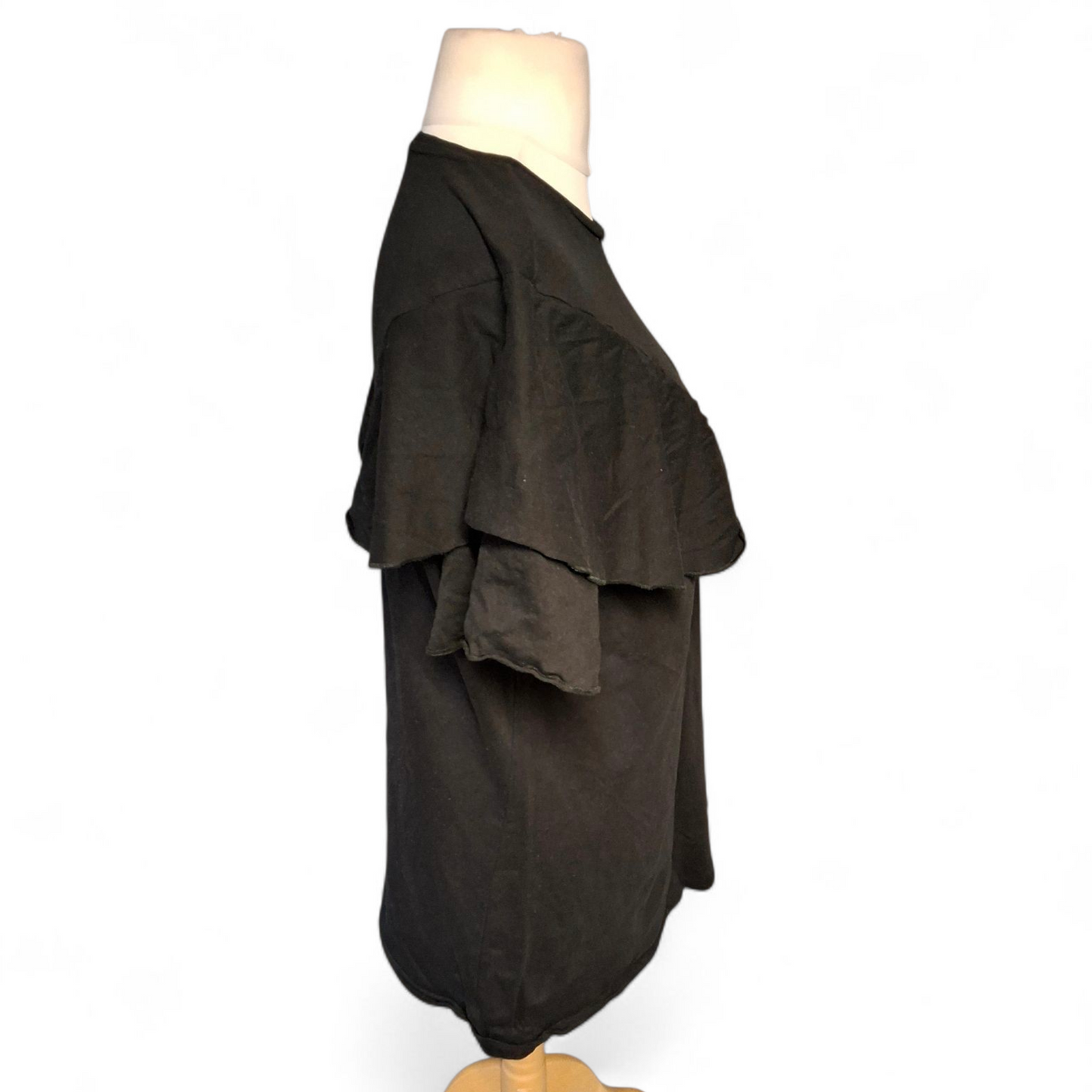 Zara Black Cotton T-Shirt Mini Dress – Euro L – UK size 12/14 Fit – 100% Cotton