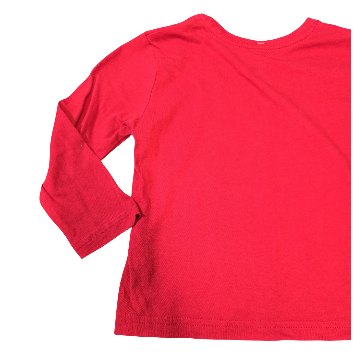 Primark Red Xmas Long Sleeve Top – Age 3–4 – Festive Reindeer Print Boys