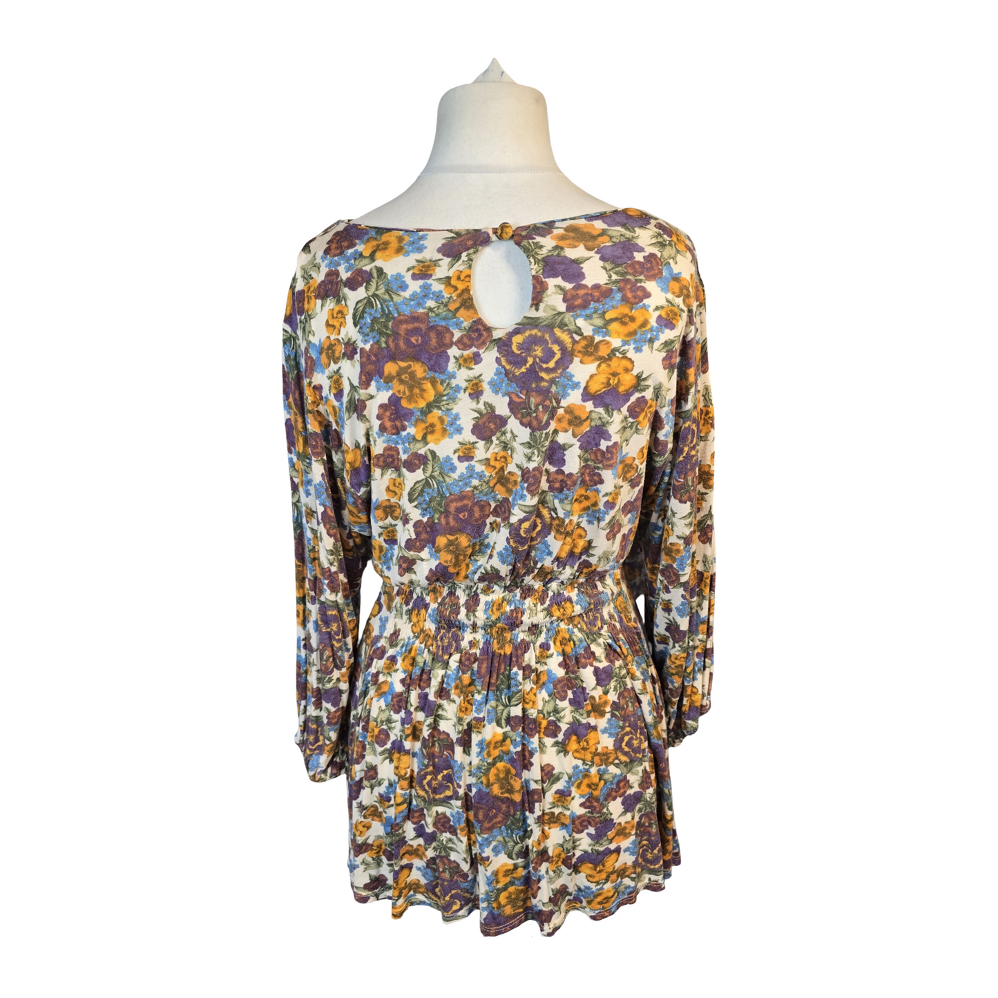 Topshop Top Multicoloured Size 12 Floral Causal
