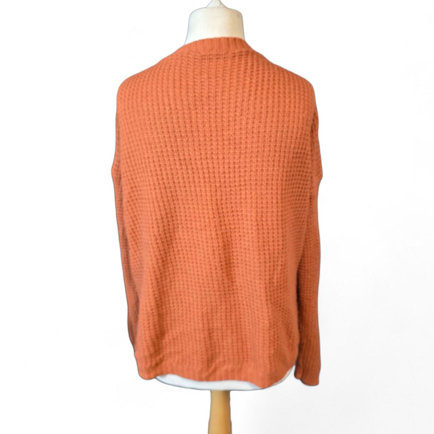 Boohoo Burnt Orange Knitted Open Cardigan – Size M/L (size 10/12)