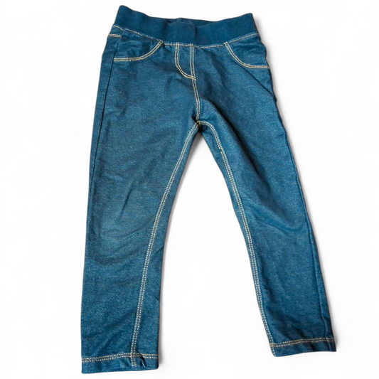 Nutmeg Girls Navy Jeggings – Age 18–24 Months – Cotton & Polyester