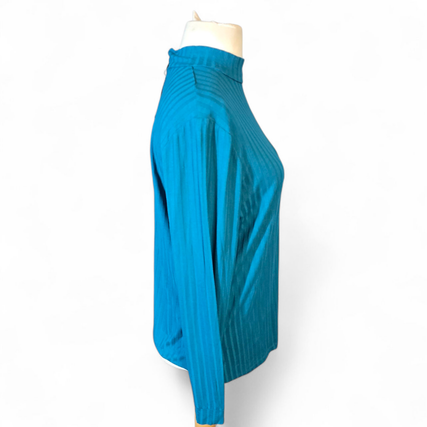 Tu Teal High Neck Ribbed Long Sleeve Top – Size 20 – NWT