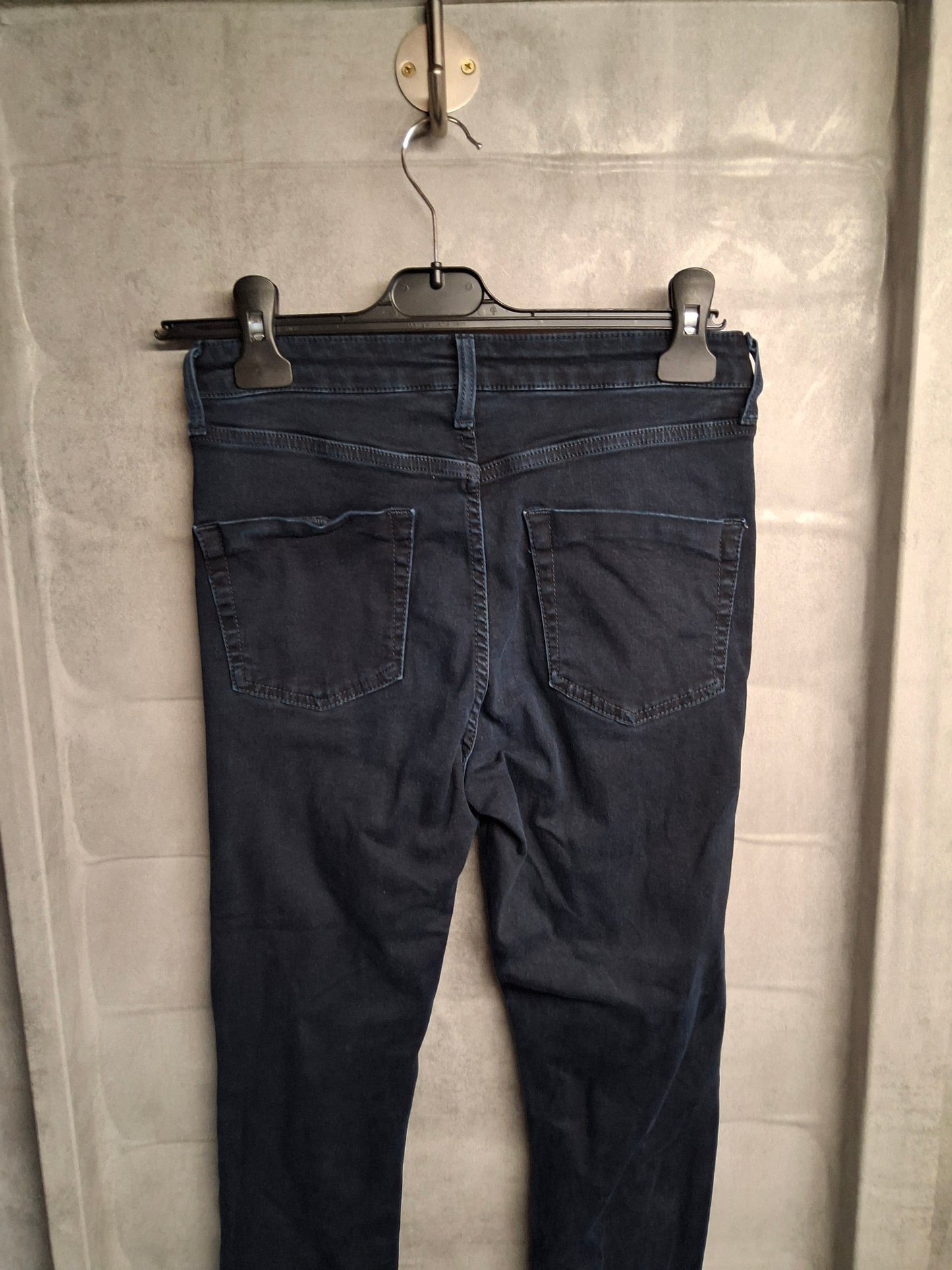 Topshop Moto Jamie Navy Blue Skinny Jeans – High Waist – W28 L30 (UK size 10)