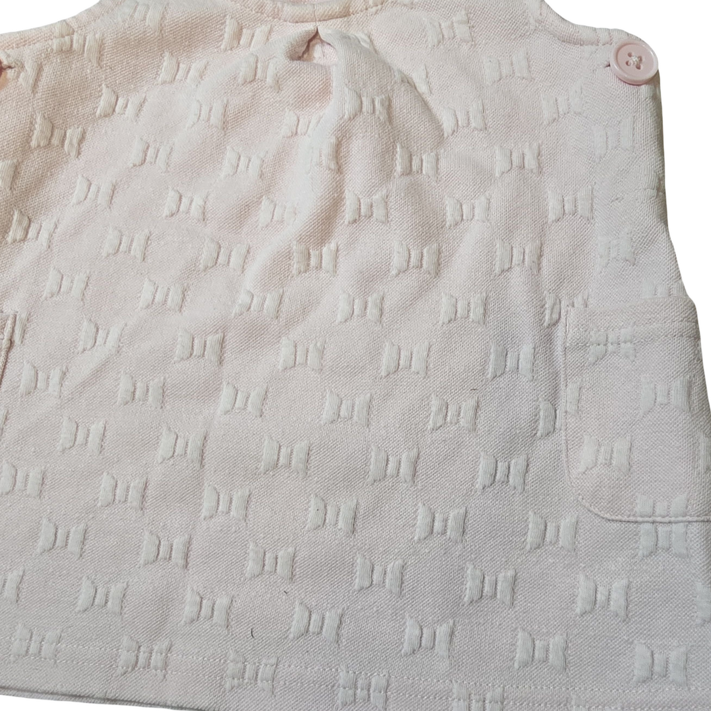 Matalan Girls Light Pink Pinafore Dress – 3–6 Months – Cotton Blend